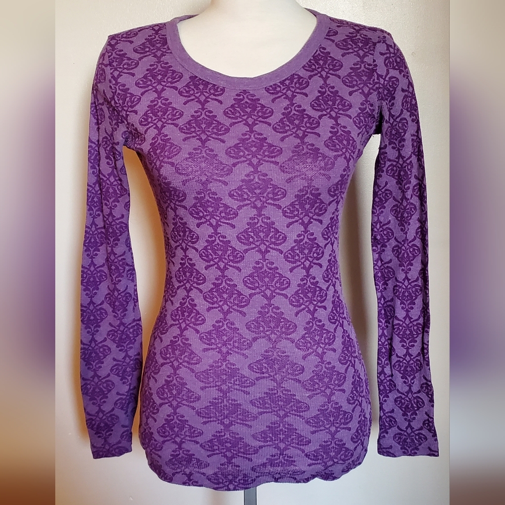 Ladies XSmall Purple Waffle Top